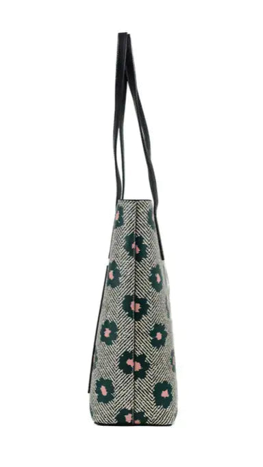 Style Loft Collection x Kate Spade Daily Saffiano Vegan Leather Herringbone Floral Tote