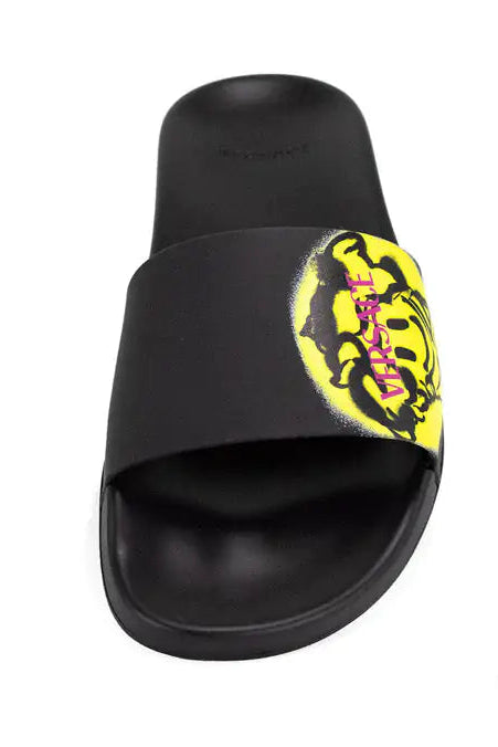 Style Loft Collection x Versace Gomma St. Medusa Smile Black Bright Yellow Pool Slides