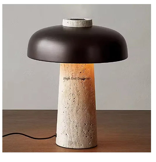 Style Loft Collection Whisper Glow Cave Stone Bedside Lamp