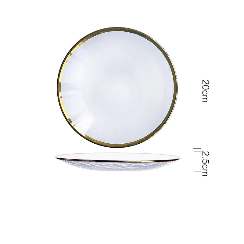 Style Loft Collection Gold-Trimmed Glass Bowl