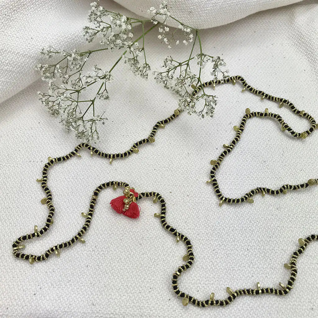 Style Loft Collection Beaded Charm Bracelet-Necklace from Mali