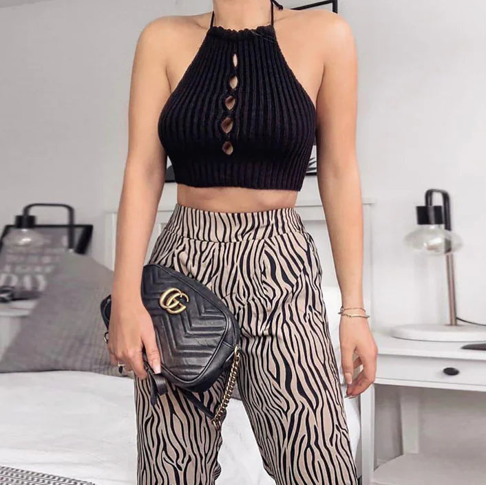 Style Loft Collection Peekaboo Sleeveless Crop Top