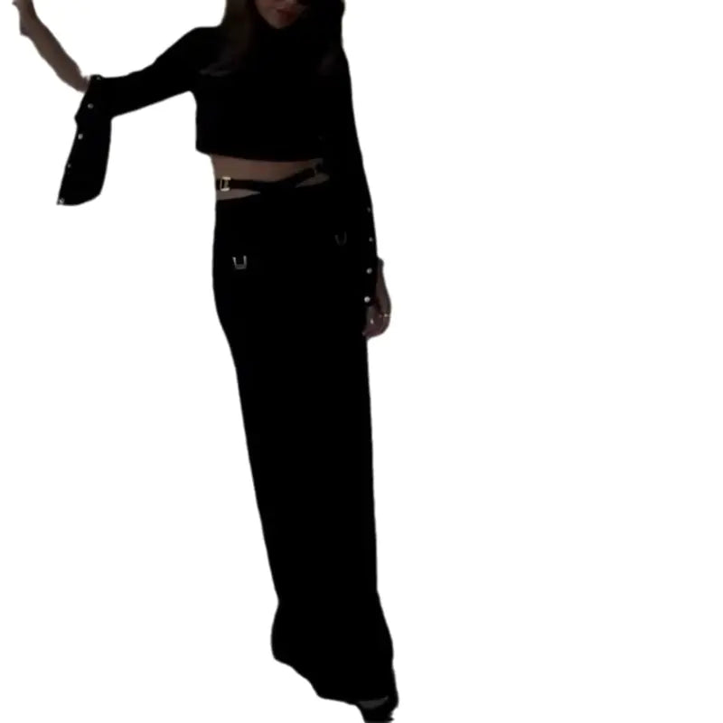 Style Loft Collection True in Brooklyn Crop Top and High-Waist Pants Set