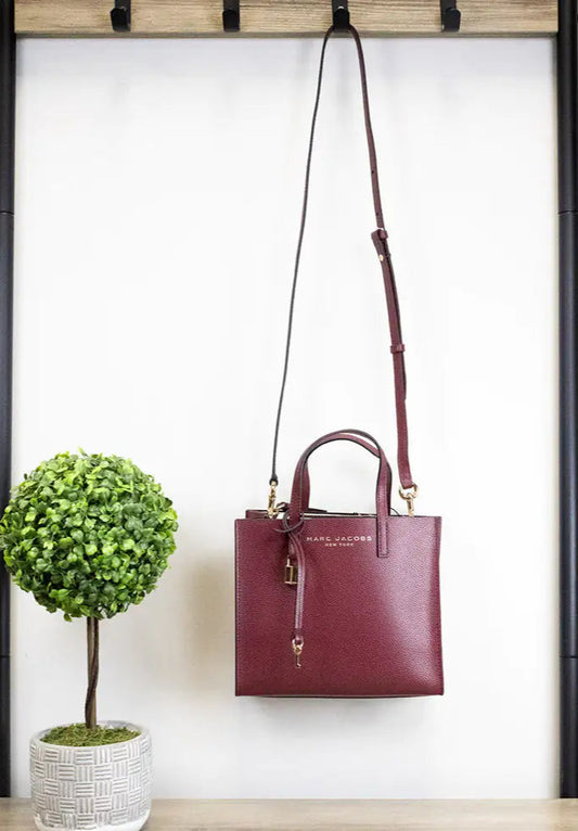 Style Loft Collection x Marc Jacobs Mini Grind Pomegranate Pebbled Leather Crossbody Tote