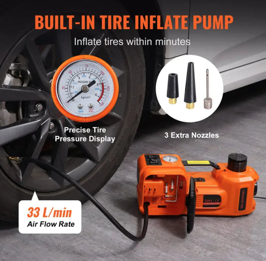 Style Loft Collection AutoStyle 5-Ton Hydraulic Electric Car Jack and Tire Inflator