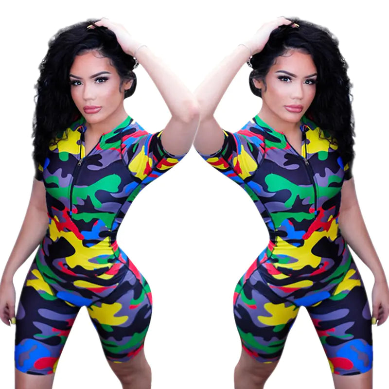 Stye Loft Collection Beline Camo Bodysuit