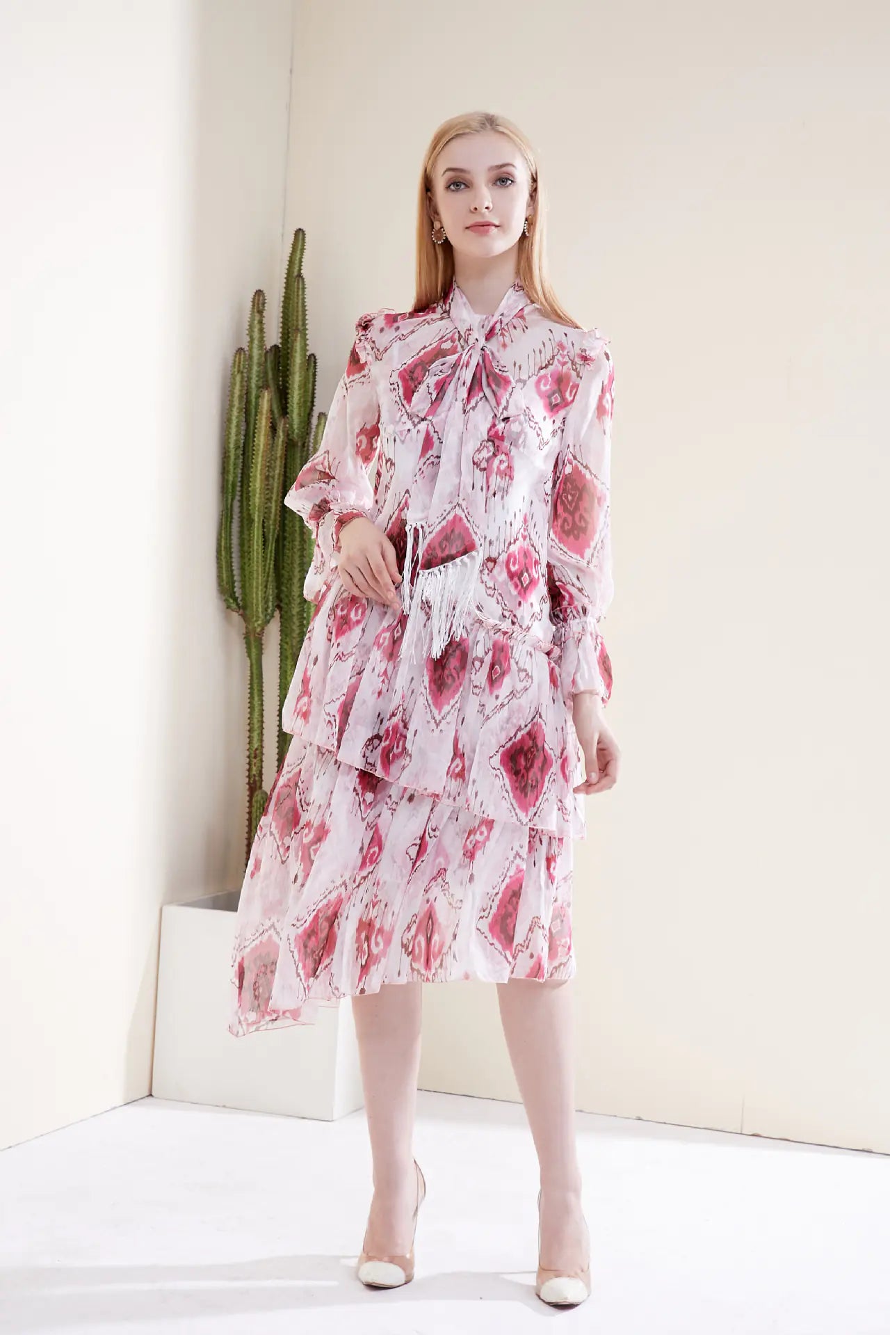 Style Loft Collection Just A Normal Day Elegant Asymmetrical Long Sleeve Dress