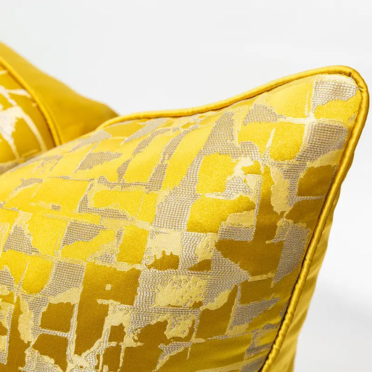 Style Loft Collection Golden Geometric Square Pillowcase