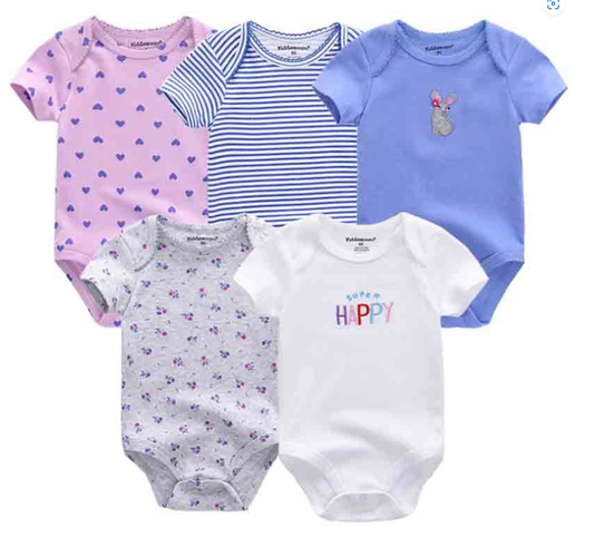 Style Loft Collection BabyStyle Deneuve 5-piece Baby Bodysuit Set