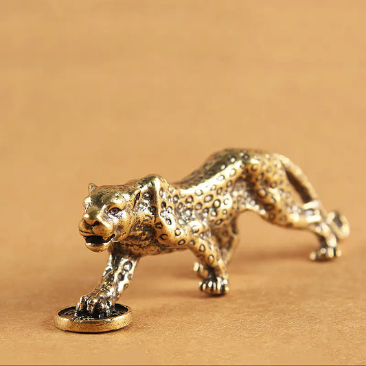 Style Loft Collection Brass Vintage Prowling Leopard Figurine