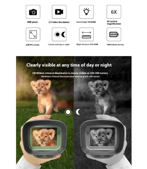 Style Loft Collection CyberStyle Sightview 2.5K Ultra HD Digital Infrared Monocular Telescope