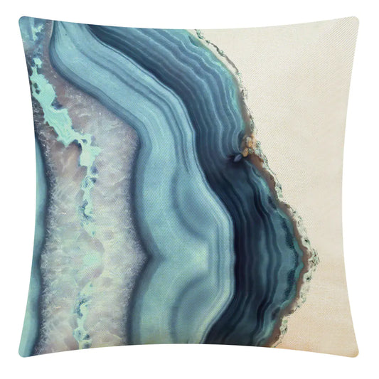 Style Loft Collection Artistic Blue Abstract Pillow Cover