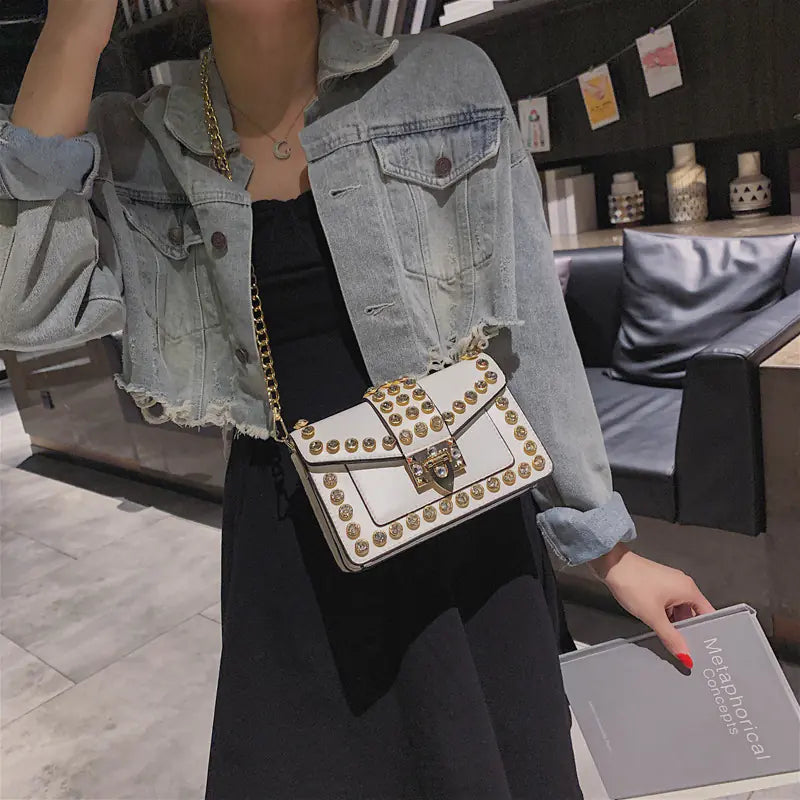 Style Loft Collection Zeeky Rhinestone Chain Shoulder Bag