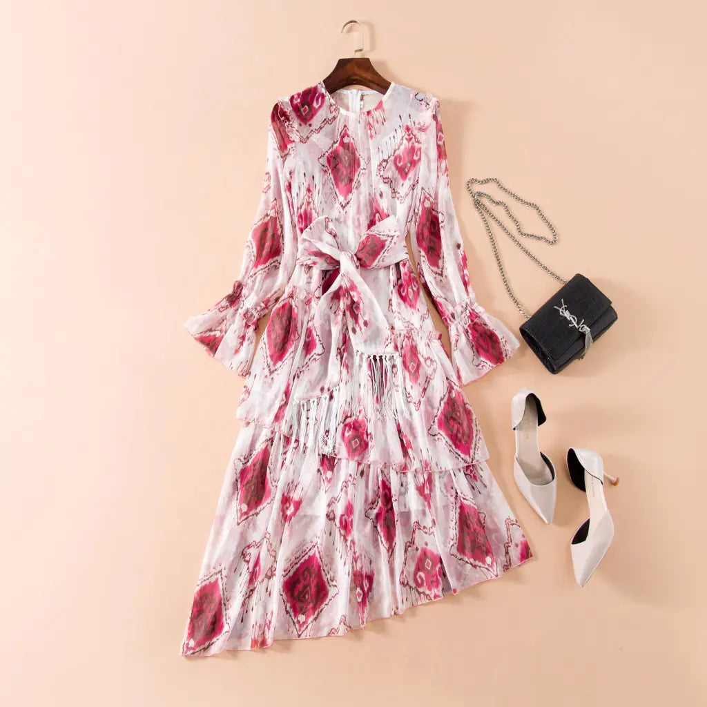 Style Loft Collection Just A Normal Day Elegant Asymmetrical Long Sleeve Dress