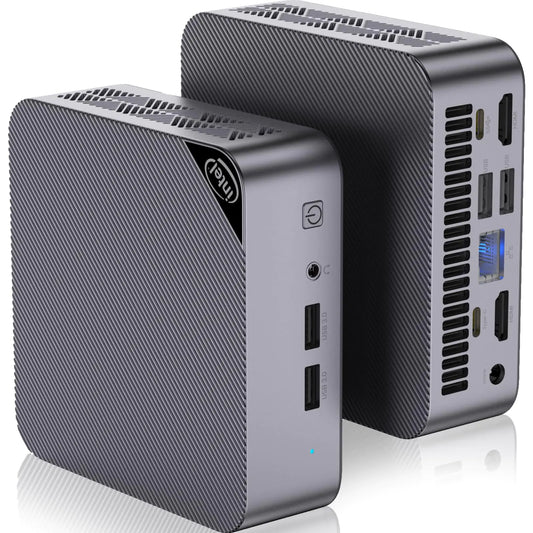 Style Loft Collection Mini Pc Desktop Computers-Intel 12th N100 (3.40 GHz)16GB DDR4 500GB SSD Micro Pc4K Three-Monitor Display with 4 USB/2 Type-C/2 HD/BT/LAN/WiFi 5 Gigabit Ethernet Computer Tower for Home/Office/Gaming