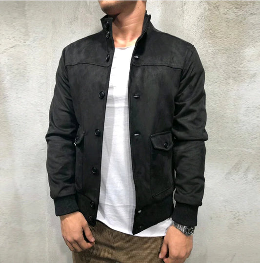 Style Loft Collection Hardin County Suede Button Up Jacket