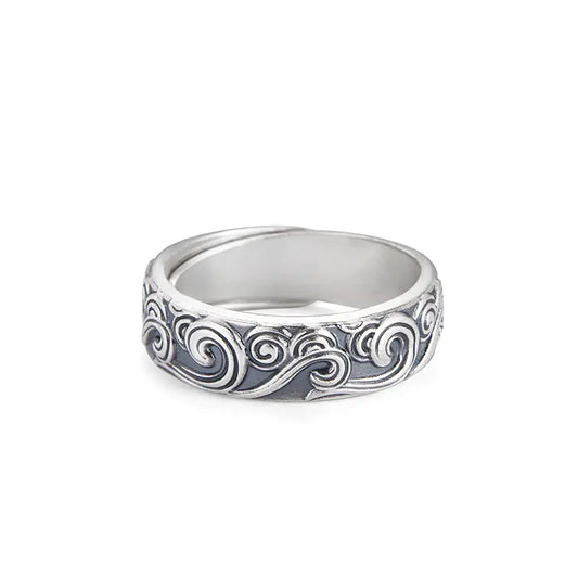 Style Loft Collection 999 Sterling Silver Embossed Promising Success Cloud Ring