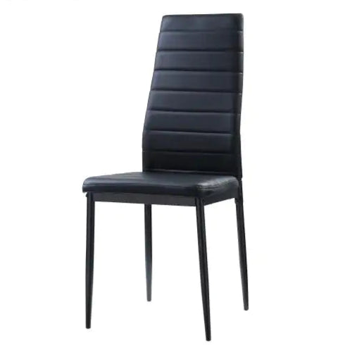 Style Loft Collection Contemporary Black Metal Dining Chairs 2pc Set