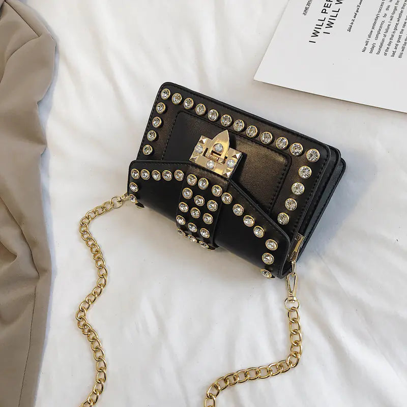 Style Loft Collection Zeeky Rhinestone Chain Shoulder Bag