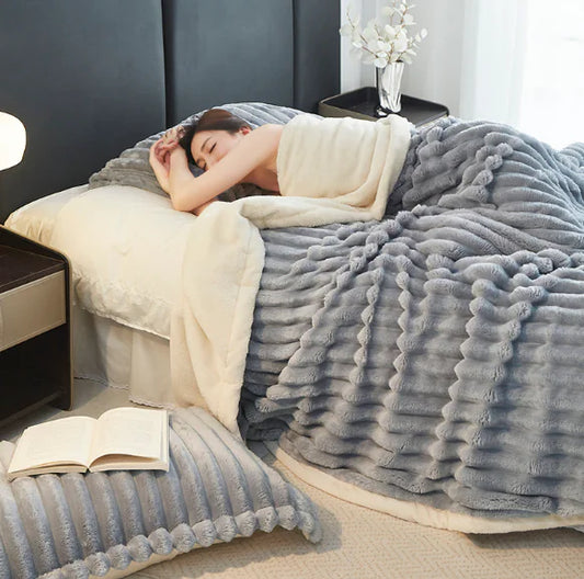 Style Loft Collection Plush Tuscan Rabbit Hair Blanket