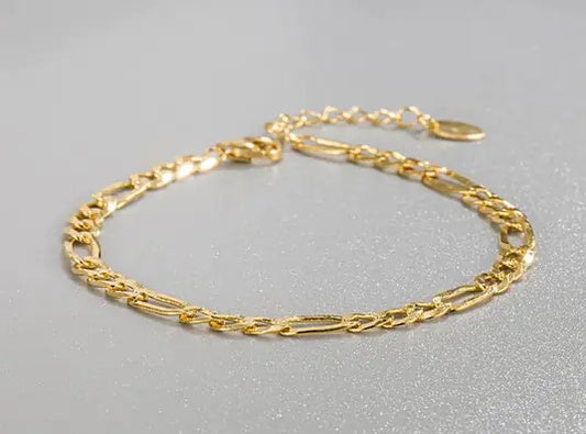 Style Loft Collection Stacks On Deck Elegant Genuine Gold and S925 Sterling Silver Bracelets