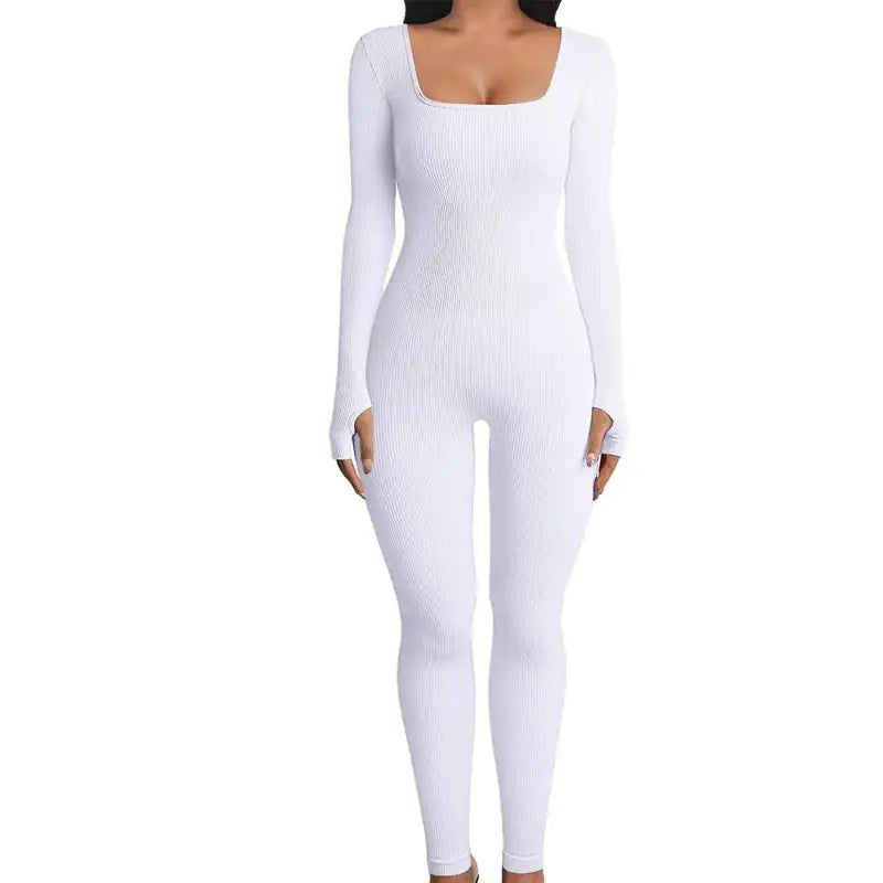 Style Loft Collection Chic Long Sleeve Yoga Jumpsuit