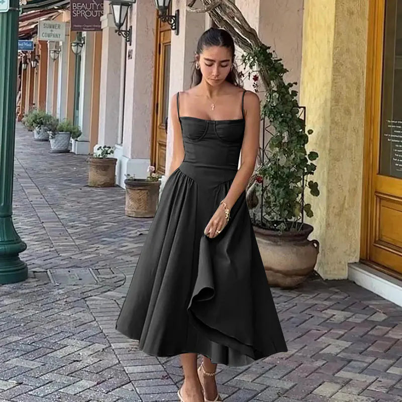 Style Loft Collection Autumn On The Coast Of Anafi Strap Dress
