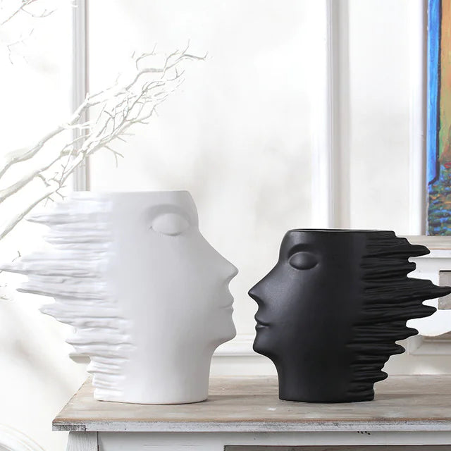 Style Loft Collection Gone In the Wind Modern Minimalist Face Vase