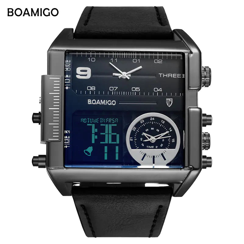 Style Loft Collection TempoLusso Triple Zone LED Leather Watch
