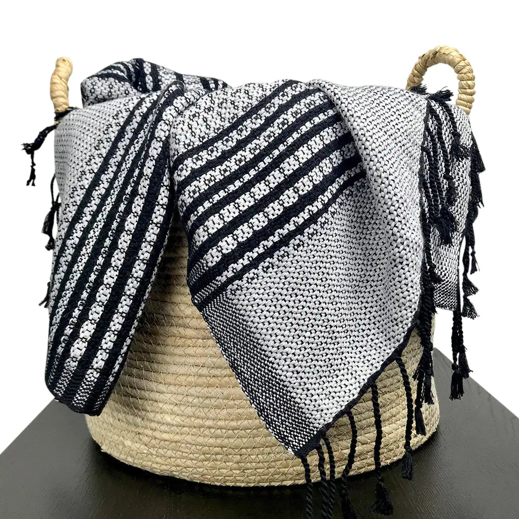 Style Loft Collection Silver Cambodia Tapestry Throw Blankets