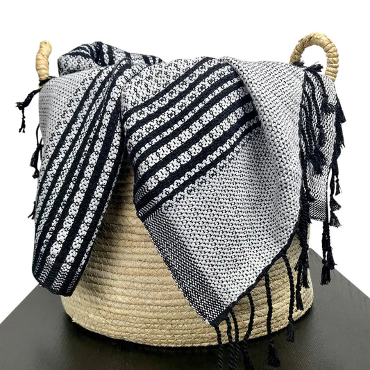 Style Loft Collection Silver Cambodia Tapestry Throw Blankets