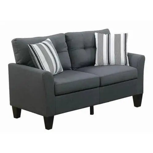 Style Loft Collection Solid Pine Charcoal 2pc Living Room Furniture Set