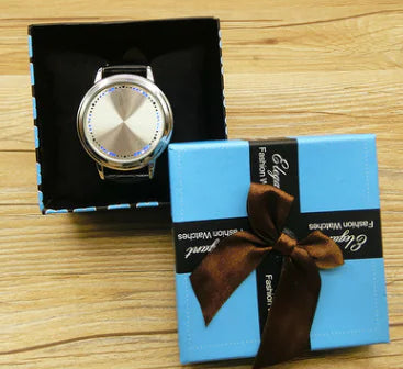 Style Loft Collection Round LED Leather Couples Watch