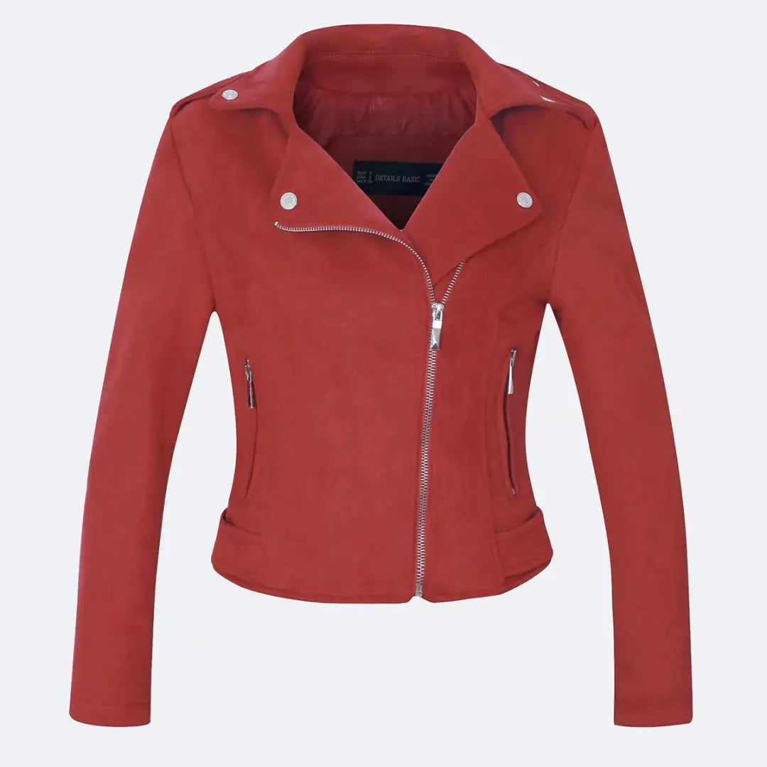 Style Loft Collection Dodge City Vegan Suede Asymmetrical Zipper Jacket
