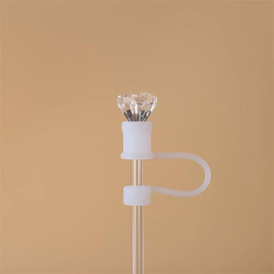 Style Loft Collection Diamond Straw Toppers for Stanley Cup Silicone Straw Covers for Stanley Cup 30&40Oz Dust-Proof Straw Topper Reusable Straw Cover for Stanley Tumbler Accessories 10mm (Transparent)