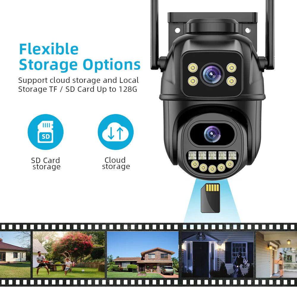 Style Loft Collection SecureStyle 4K Ultra 360° Dual Camera Night Vision Surveillance