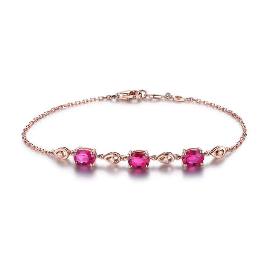 Style Loft Collection Simulated Red Tourmaline Bracelet