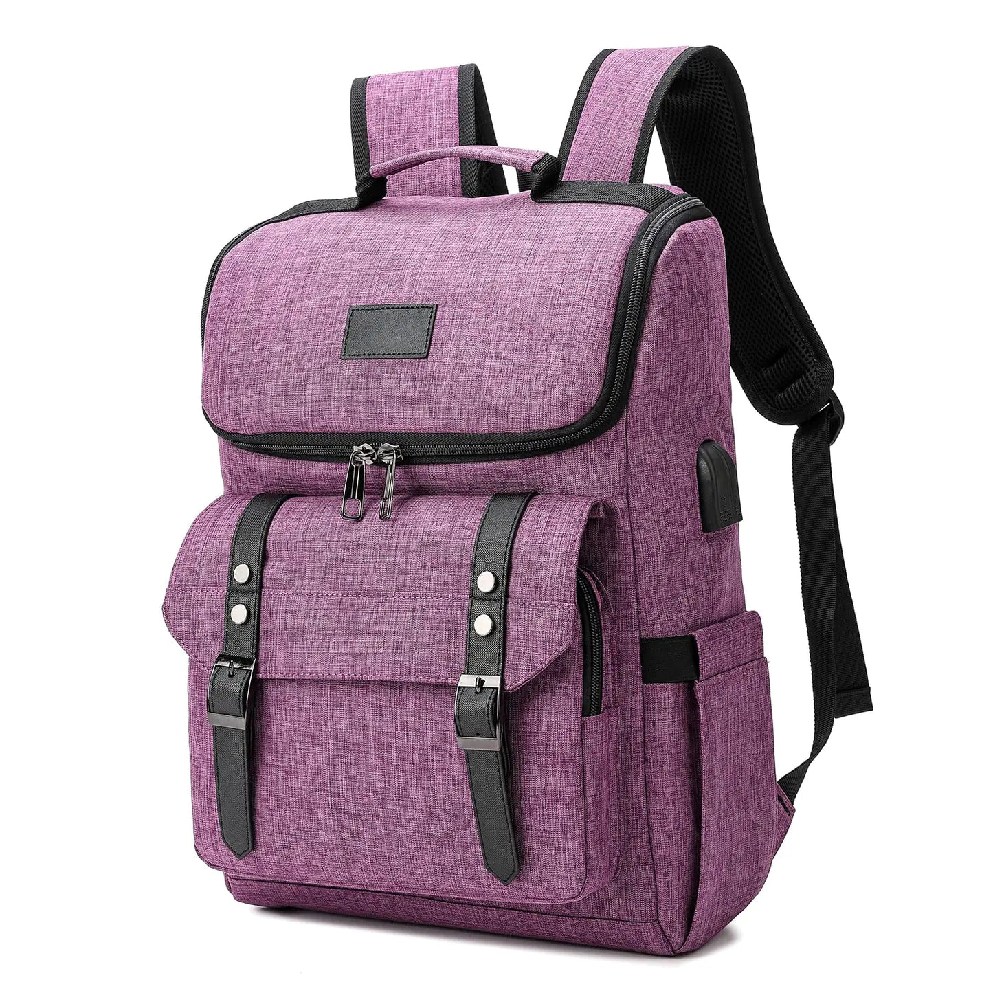 Style Loft Collection CyberStyle Ligne Blanche Travel Backpack with USB Port