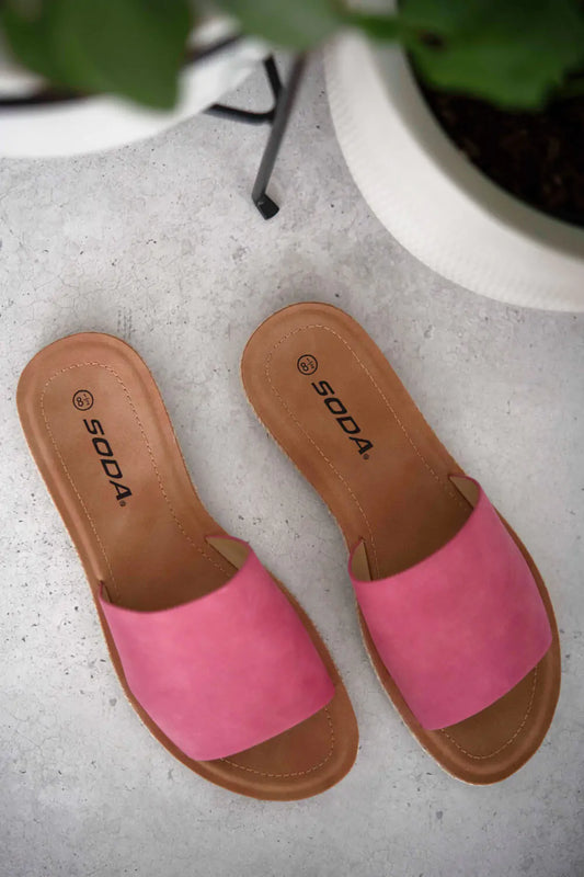Style Loft Collection Pink Casual Slide Sandals