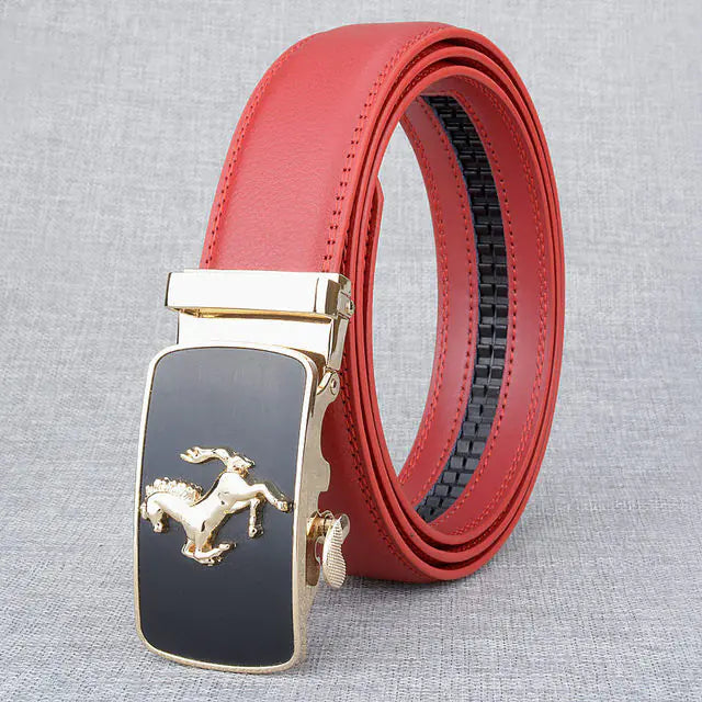Style Loft Collection Przewalski Automatic Buckle Leather Belt
