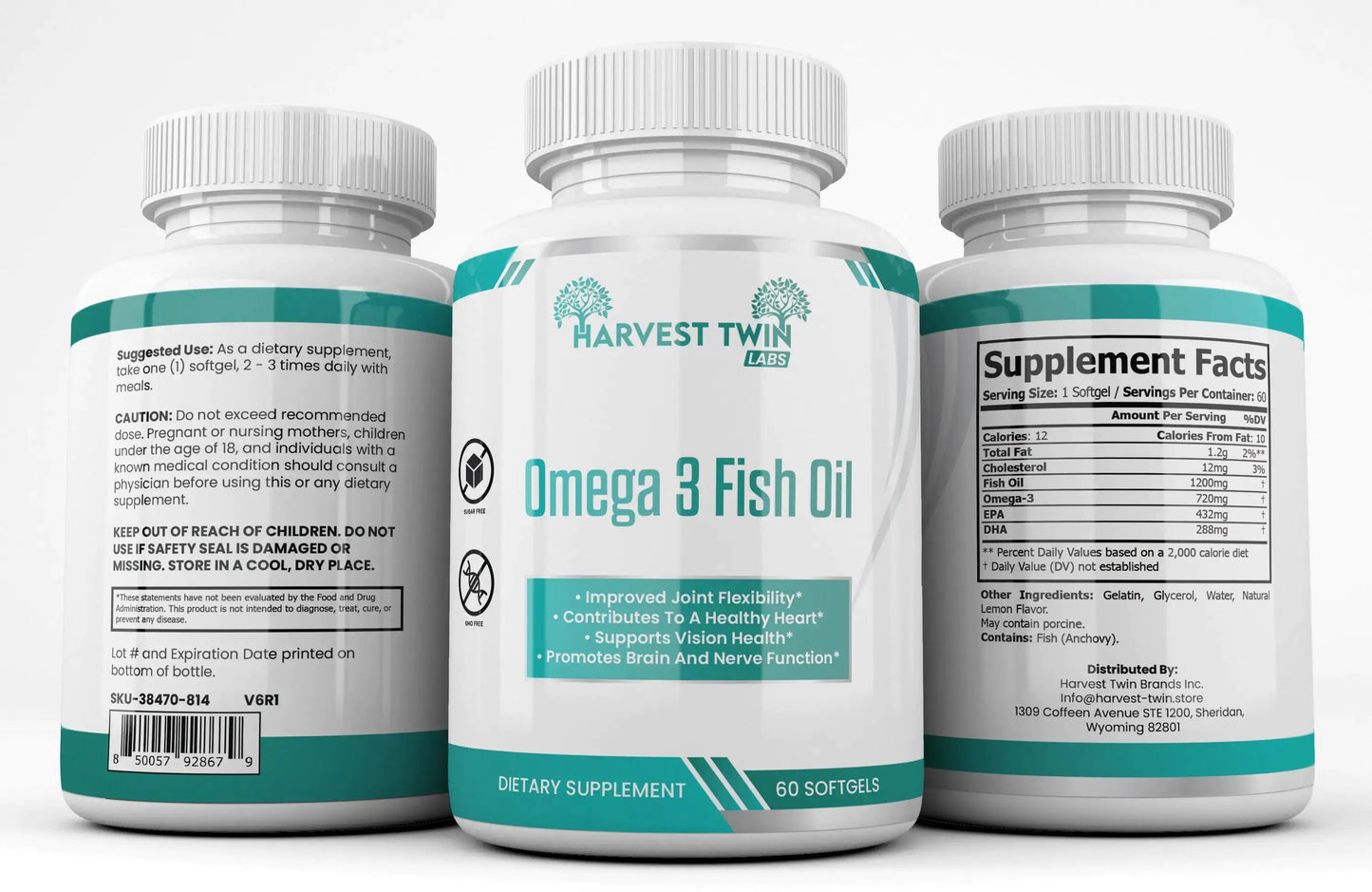 Style Loft Collection Omega 3 Fish Oil for Joints, Heart, Vision, Brain, and Nerve Functioning