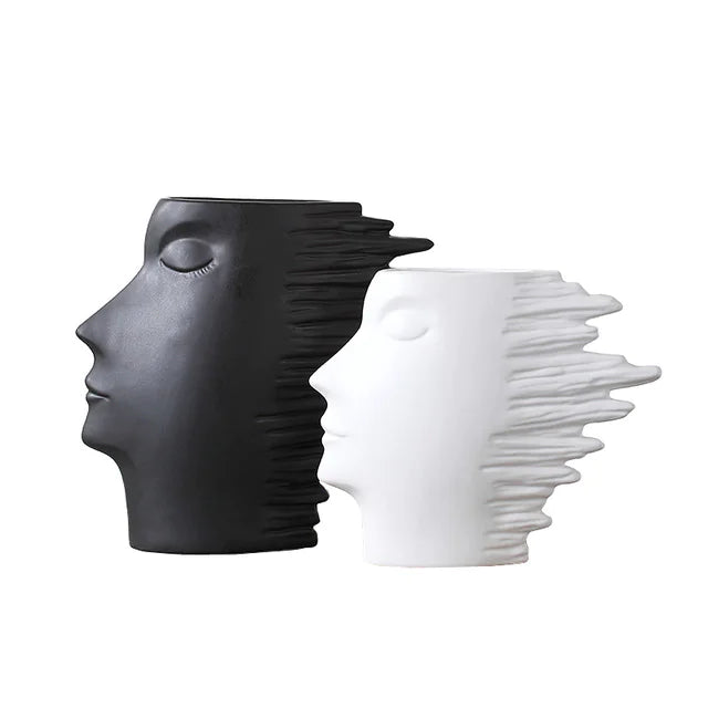 Style Loft Collection Gone In the Wind Modern Minimalist Face Vase