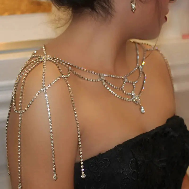 Style Loft Collection Rhinestone Waterfall Shoulder Chain