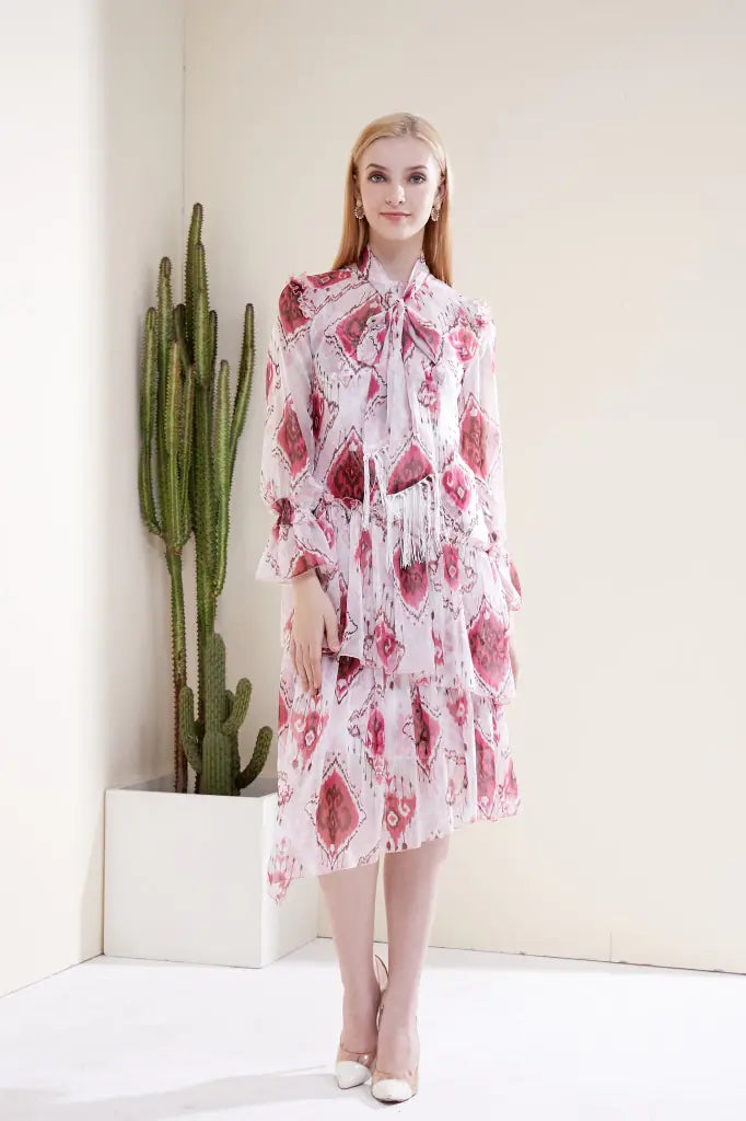 Style Loft Collection Just A Normal Day Elegant Asymmetrical Long Sleeve Dress