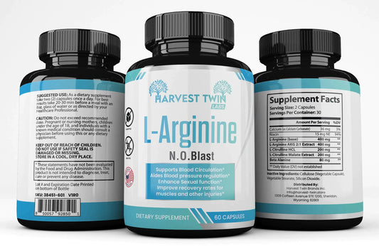 Style Loft Collection L-Arginine for Blood Circulation, Blood Pressure, Sexual Function, and Recovery of Muscles and Injuries