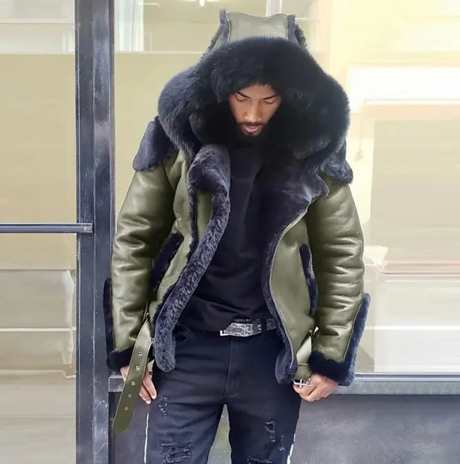 Style Loft Collection LoftStyleElite Sam Brown & Co. Lhasa Vegan Shearling Hooded Jacket