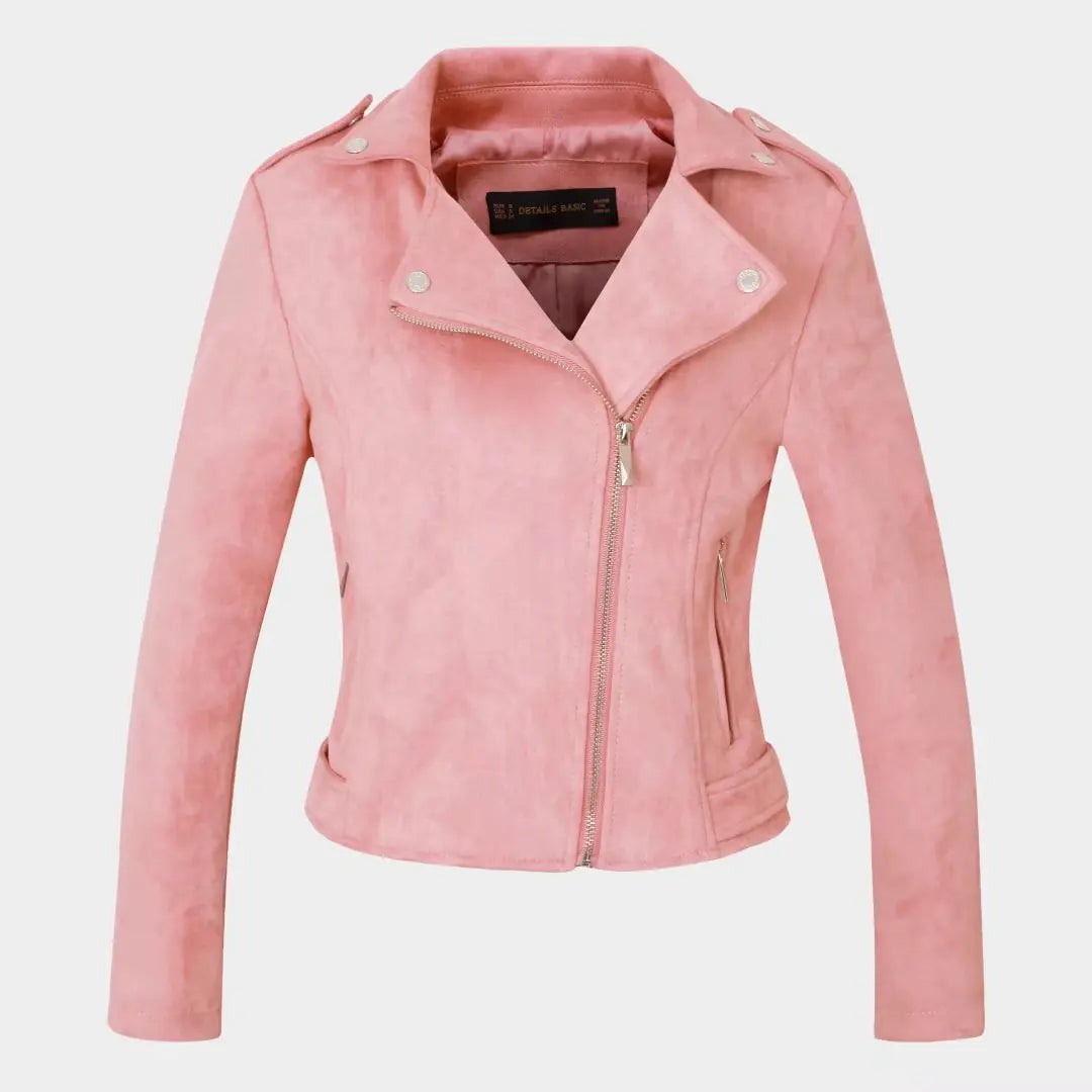Style Loft Collection Dodge City Vegan Suede Asymmetrical Zipper Jacket