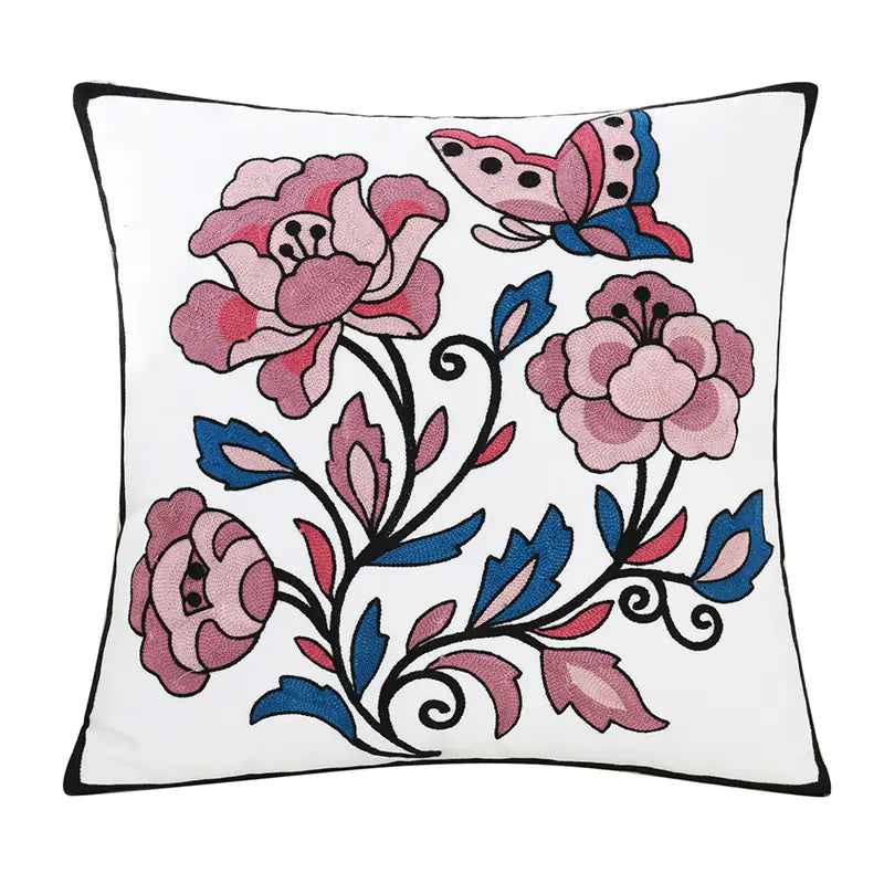 Style Loft Collection Embroidered Floral Cushion Covers