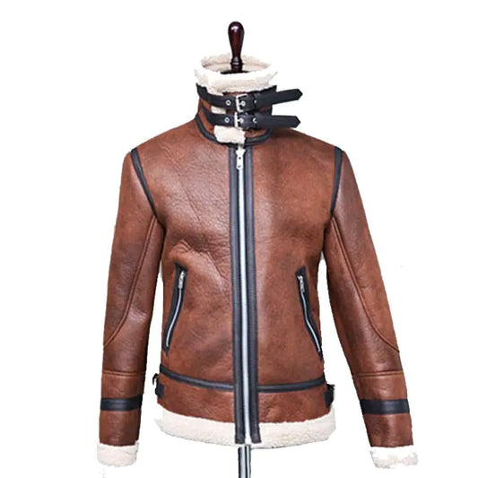 Style Loft Collection Vintage Hawks Nest Shearling Lined Leather Motorcycle