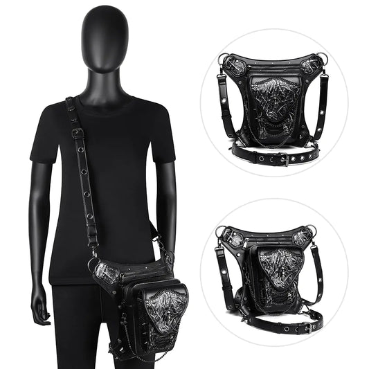 Style Loft Collection Black Acid Rock Back, Leg, and Shoulder Bag